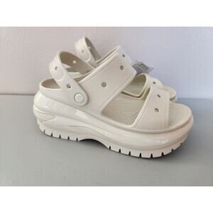 New Crocs Mega Crush Sandal Size M7/W9 Ivory Heavy Weight